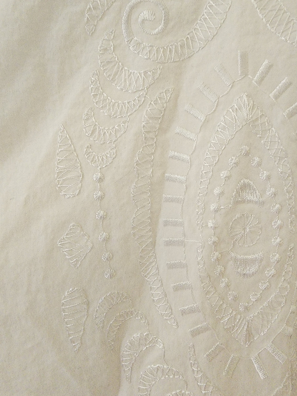 Coldwater Creek White Button-Down Shirt with Subtle Embroidery - Picture 3 of 6
